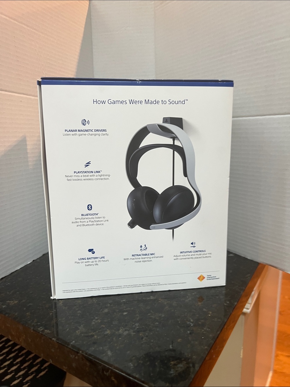 Sony PULSE Elite Wireless Headset — Black & White (UNOPENED) - Picture 3 of 5